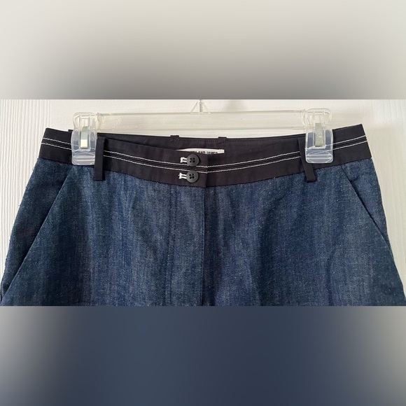 ELIZABETH & JAMES Hudson Cropped Wide Leg Denim/Linen Trousers Size 6 - Picture 3 of 9